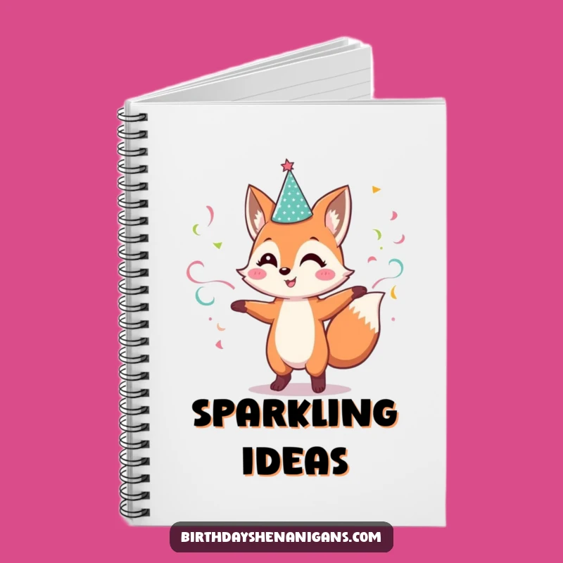 Funny Fox Notebook: Dancing Streamer Journal, Great Party Gift!