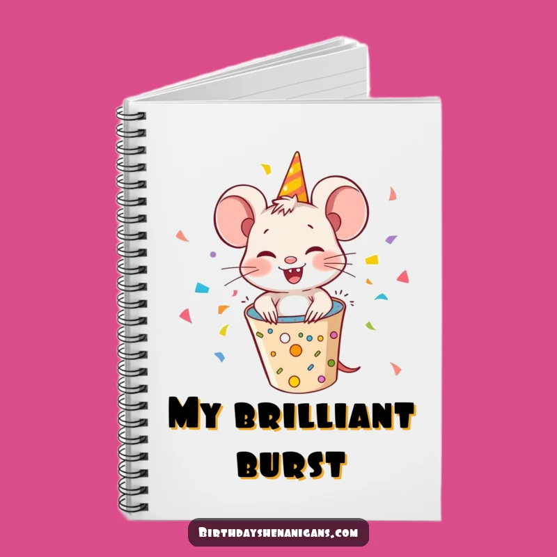 Funny Giggling Mouse Party Popper Notebook: Jot Down Ideas with Hilarious Festive Fun