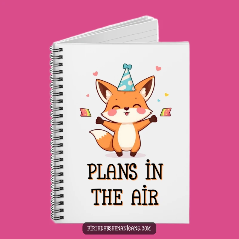 Funny Kawaii Fox Notebook: Juggling Hats Journal, Perfect Creative Gift