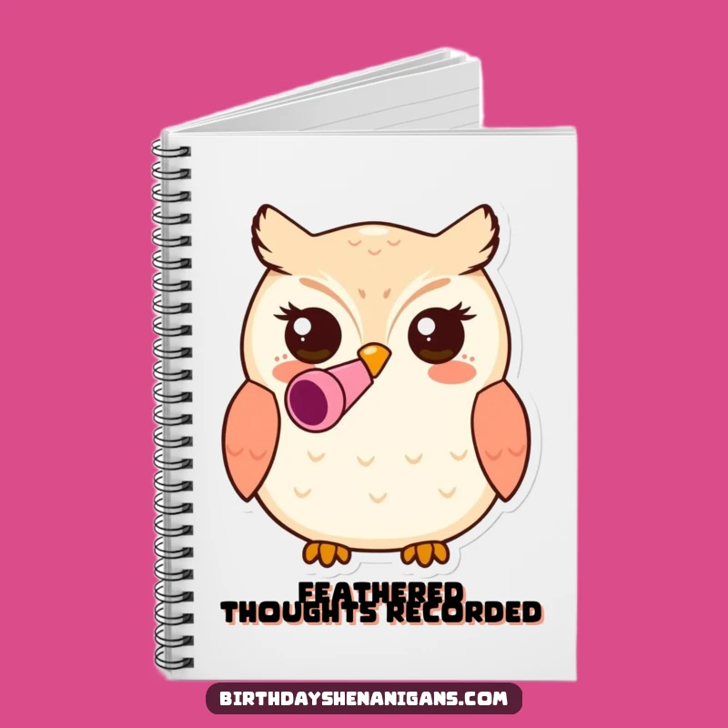 Funny Kawaii Owl Notebook: Party Blower Journal, Perfect Creative Gift