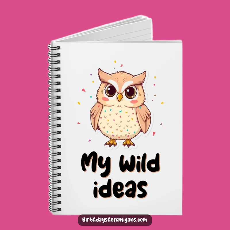 Funny Mischievous Owl Confetti Notebook: Jot Down Party Ideas!