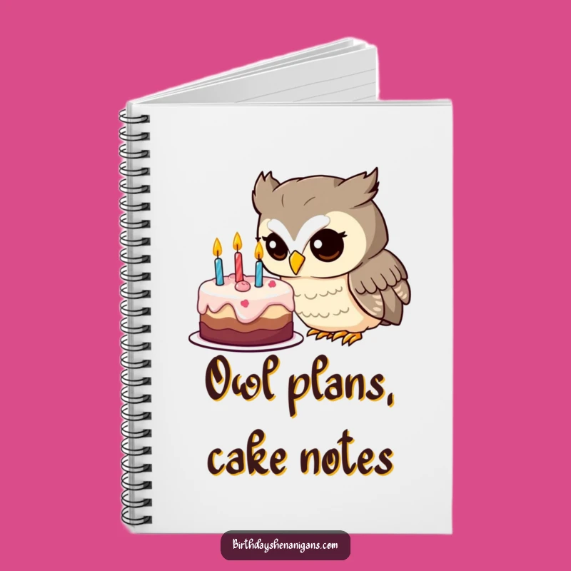 Funny Owl Birthday Cake Notebook: Record Your Sweet Discoveries!