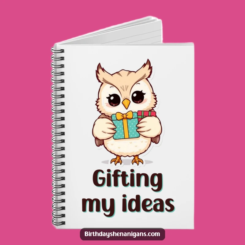Funny Owl Presents Notebook: Journal Your Gifts with Humor, Ideal Gift