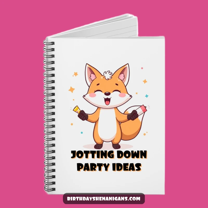 Funny Fox Juggling Party Poppers Notebook: Jot Down Ideas with This Hilarious Stationery