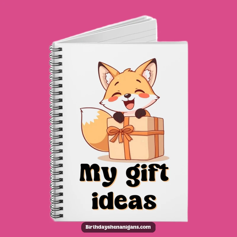 Funny Fox Gift Notebook: Excited Character, Large Present, Journaling Fun