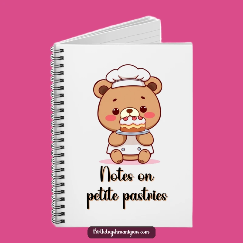 Funny Kawaii Bear Chef Tiny Cake Notebook: Recipe for Laughter and Notes