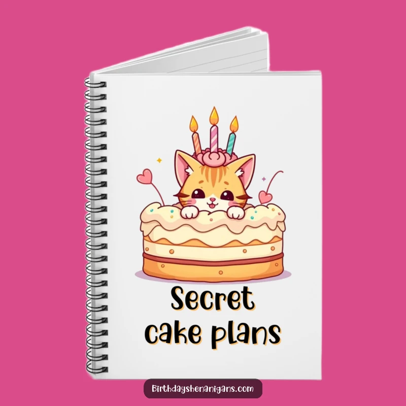 Funny Cat Cake Notebook: Playful Character, Birthday Journal, Writing Fun
