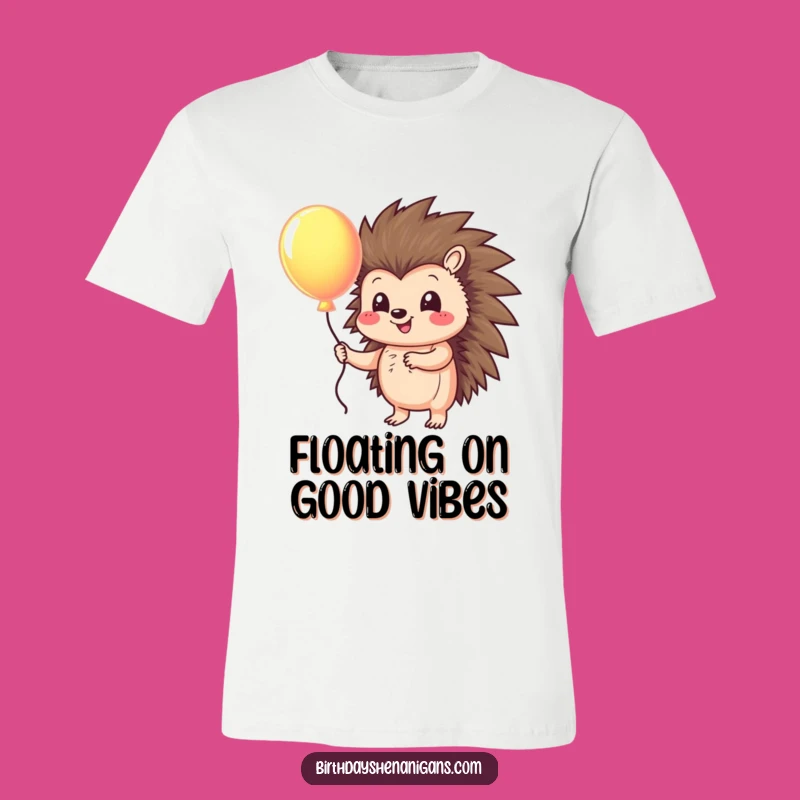 Funny Hedgehog Balloon T-Shirt: Wear Your Joy with This Hilarious and Cute Tee