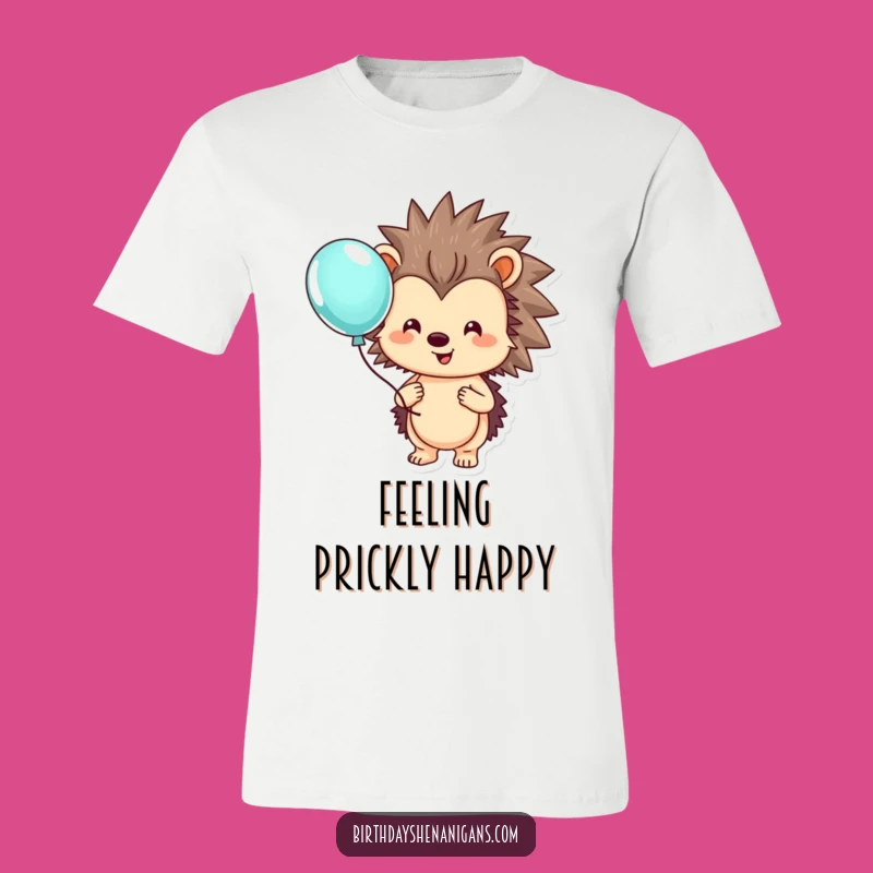 Funny Hedgehog Balloon T-Shirt: Wear Your Joyful Spirit!