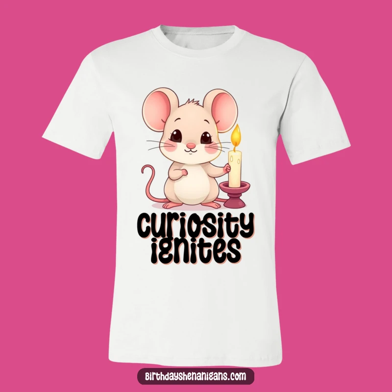 Funny Kawaii Mouse Birthday T-Shirt: Hilarious Gift for Curious Explorers