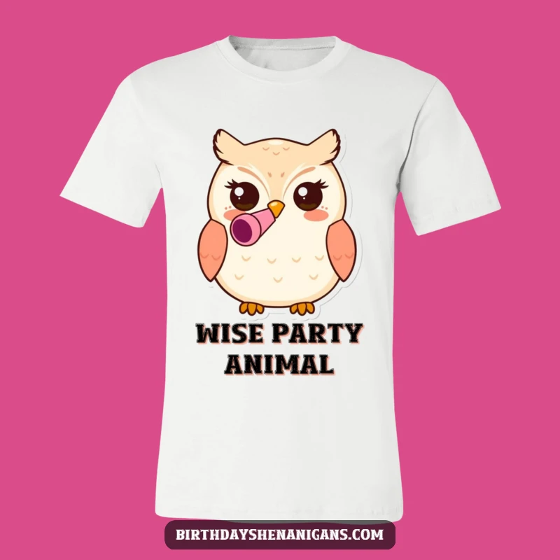 Funny Kawaii Owl T-Shirt: Party Blower Cheer, a Hilarious Gift Idea