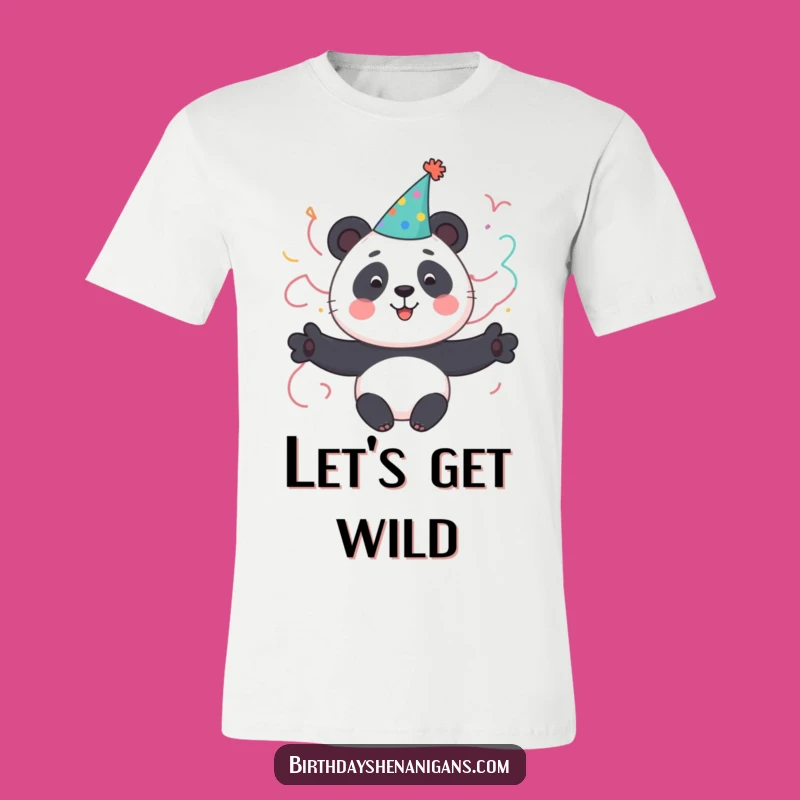 Funny Panda Party Shirt: Cute Character Celebrates Fun - Great Gift!