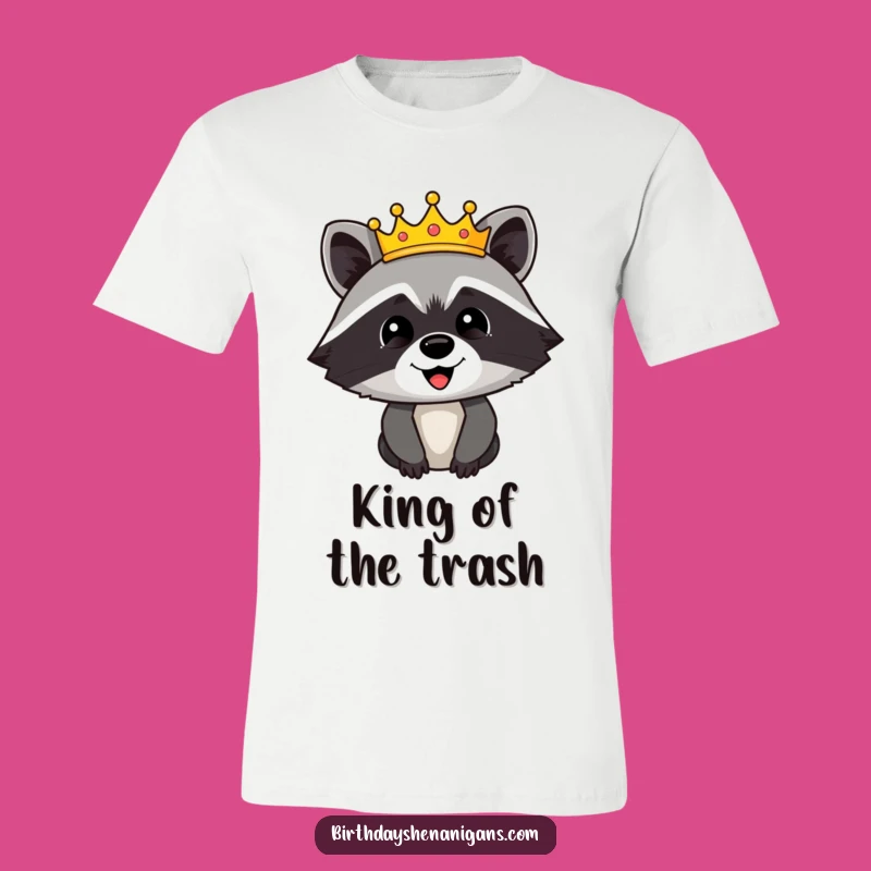 Funny Raccoon Crown T-Shirt: Wear Your Royal Humor with This Hilarious Tee