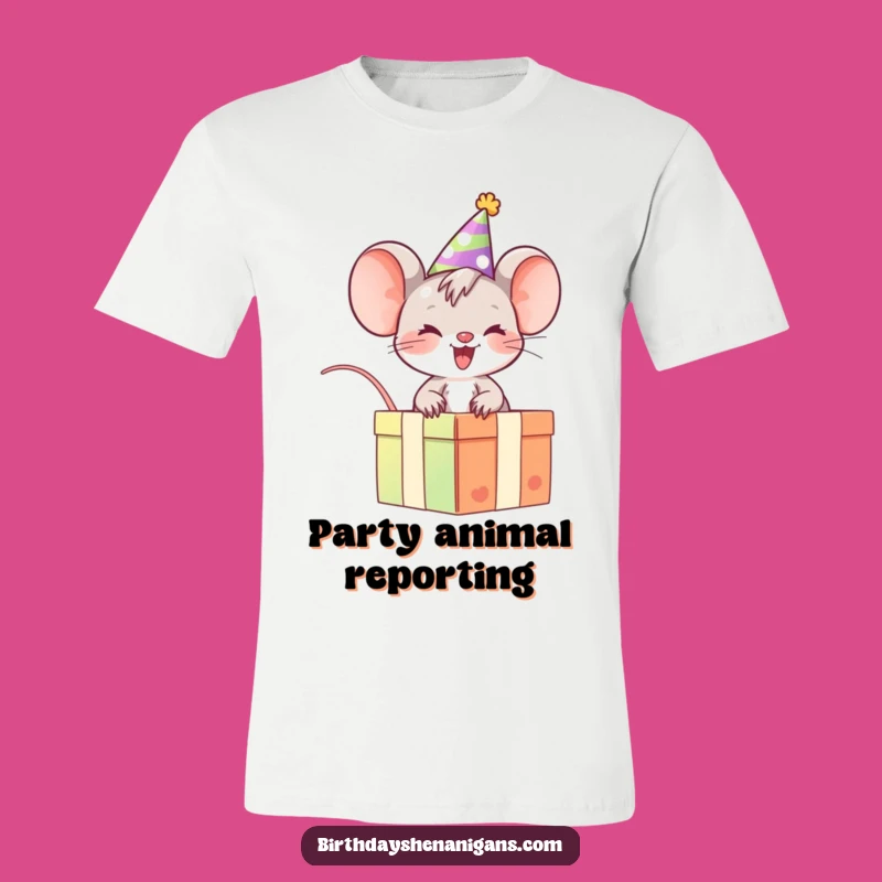 Funny Mouse Party Tee: Giggling Rider T-Shirt, Hilarious Gift Idea!