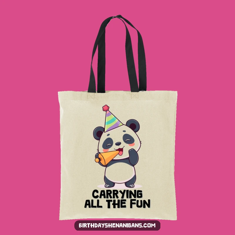 Funny Panda Celebration Tote Bag - Carry Your Joyful Party Essentials