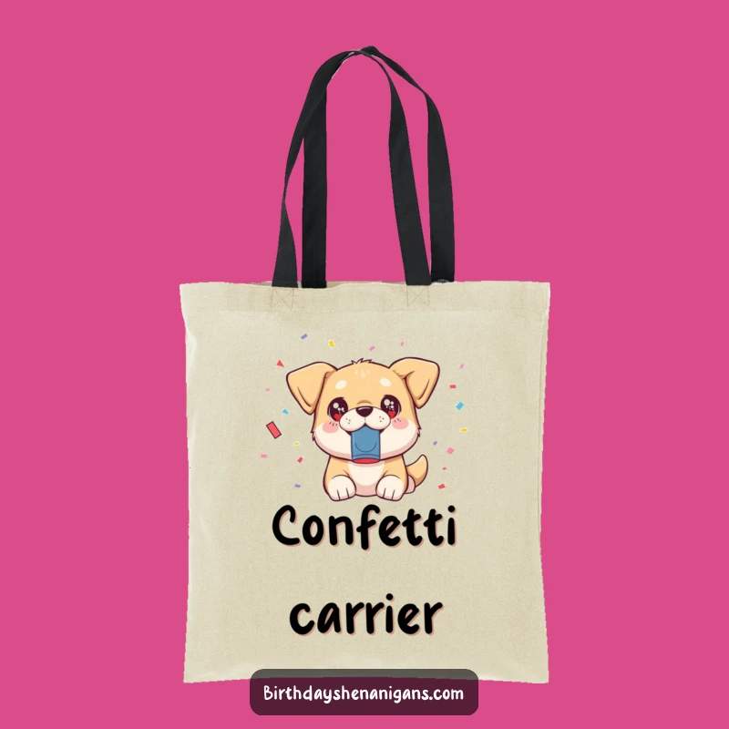 Funny Kawaii Dog Party Tote Bag: Hilarious Gift for Dog-Loving Shoppers