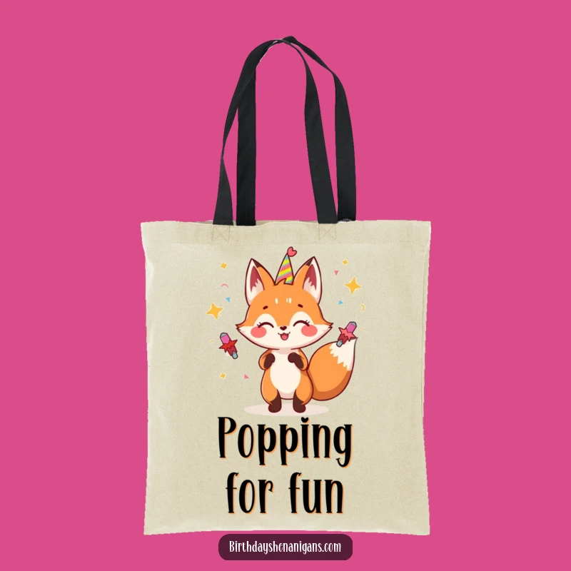 Funny Fox Juggling Tote Bag: Carry Your Party Anywhere!