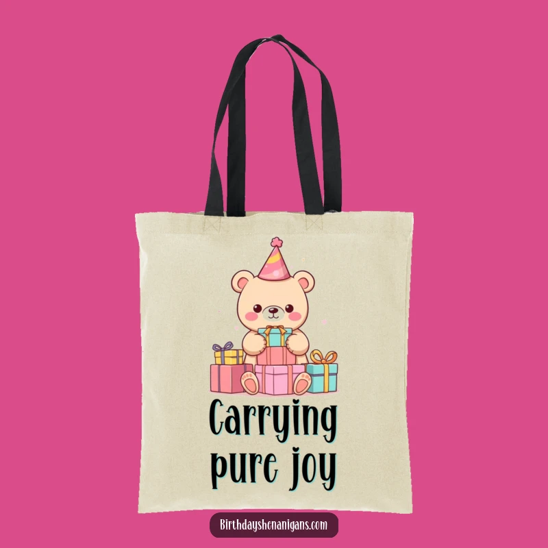 Funny Kawaii Bear Gift Tote Bag: Hilarious & Practical Present for Shopping Fun